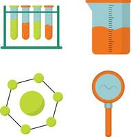 vástago día recopilación. con algunos Ciencias equipo. aislado vector icono.