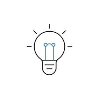 Light Bulb concept line icon. Simple element illustration. Light Bulb concept outline symbol design. vector