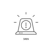 siren concept line icon. Simple element illustration. siren concept outline symbol design. vector