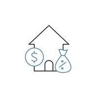 Property taxes concept line icon. Simple element illustration. Property taxes concept outline symbol design. vector