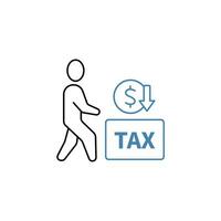 taxpayer concept line icon. Simple element illustration. taxpayer concept outline symbol design. vector