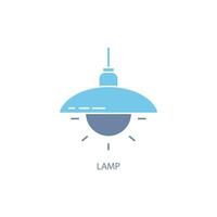 lamp concept line icon. Simple element illustration. lamp concept outline symbol design. vector