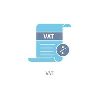 VAT taxes concept line icon. Simple element illustration. VAT taxes concept outline symbol design. vector