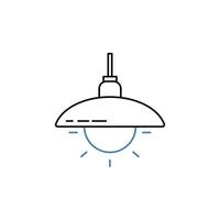 lamp concept line icon. Simple element illustration. lamp concept outline symbol design. vector