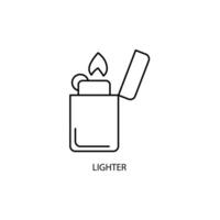 lighter concept line icon. Simple element illustration. lighter concept outline symbol design. vector