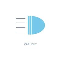 Car light concept line icon. Simple element illustration. Car light concept outline symbol design. vector