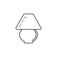 lamp concept line icon. Simple element illustration. lamp concept outline symbol design. vector