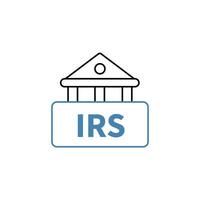 irs concept line icon. Simple element illustration. irs concept outline symbol design. vector