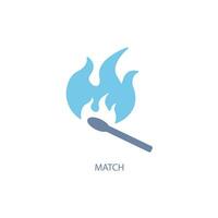 match concept line icon. Simple element illustration. match concept outline symbol design. vector