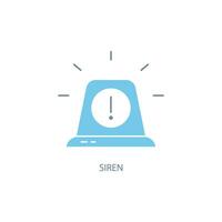 siren concept line icon. Simple element illustration. siren concept outline symbol design. vector