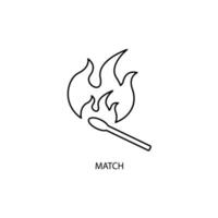 match concept line icon. Simple element illustration. match concept outline symbol design. vector