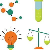 STEM Day Collection. With Some Science Equipment. Isolated Vector Icon.