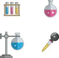 Set of STEM Day. With Cartoon Design Style. Isolated On White Background. Vector Illustration.