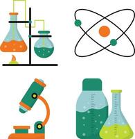 vástago día recopilación. con algunos Ciencias equipo. aislado vector icono.