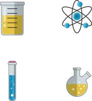 Set of STEM Day. With Cartoon Design Style. Isolated On White Background. Vector Illustration.