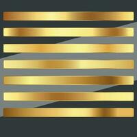 A large vector set with gradients. A creative element for your design or logo. Working bright gradients. Precious Metal