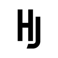 h j  logo monogram design illustration vector