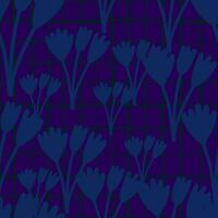 Blooming tulips and botanical elements in vibrant colors. vector