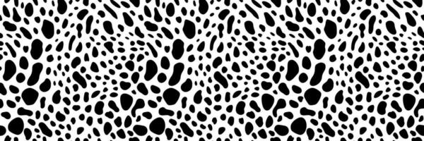 Seamless pattern with Dalmatian spots and cow prints. Animal fur texture surface. vector
