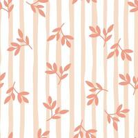 Chic and organic seamless pattern with leaves and herbs. vector