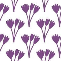 Blooming tulips and botanical elements in vibrant colors. vector