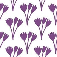 Blooming tulips and botanical elements in vibrant colors. vector