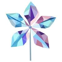 Geometric polygonal flower art. vector