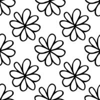 Summer seamless pattern with flowers doodle for decorative print, wrapping paper, greeting cards, wallpaper and fabric vector