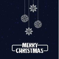 Merry Christmas Text Wishes Vector