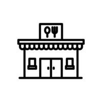 restaurant icon vector in line style