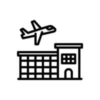 aeropuerto icono vector en línea estilo