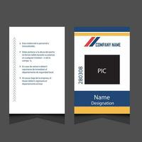 carné de identidad tarjeta diseño para empleado tarjeta vector