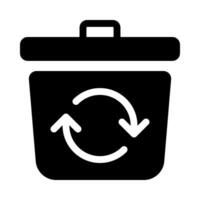 Recycle bin icon for trash and eco friendly concepts vector