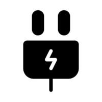 enchufe icono para poder y eléctrico conceptos vector