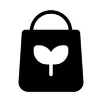 Eco-friendly bag icon for sustainable and green lifestyles vector