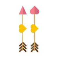 Flat illustration of arrows on isolated background vector