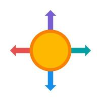 Flat illustration of infographic elements on isolated background vector