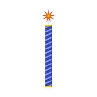 Flat illustration of firecracker on isolated background vector