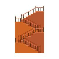 plano ilustración de escalera en aislado antecedentes vector