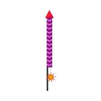 Flat illustration of firecracker on isolated background vector