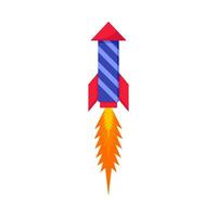 Flat illustration of firecracker on isolated background vector