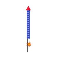 Flat illustration of firecracker on isolated background vector