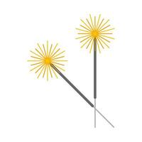 Flat illustration of firecracker on isolated background vector