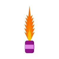 Flat illustration of firecracker on isolated background vector