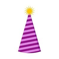 Flat illustration of party hat on isolated background vector