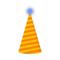 Flat illustration of party hat on isolated background vector