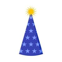 Flat illustration of party hat on isolated background vector