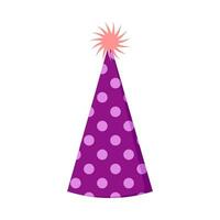 Flat illustration of party hat on isolated background vector