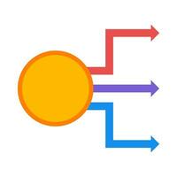 Flat illustration of infographic elements on isolated background vector