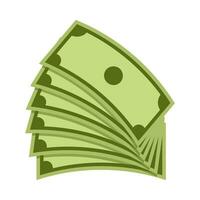 Flat illustration of money on isolated background vector